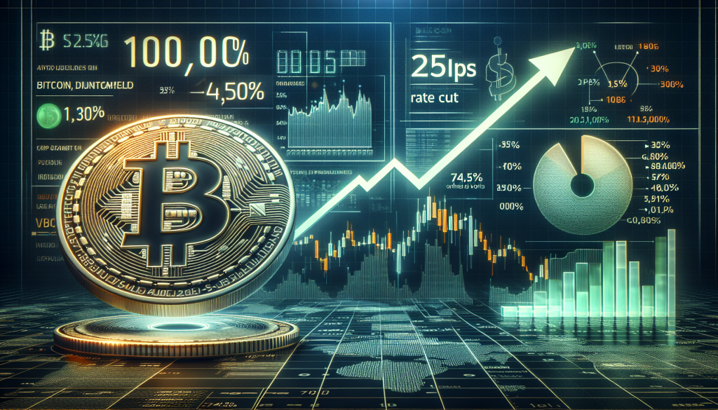 "Bitcoin Targets $100,000 Mark as Chances of 25bps Rate Cut Soar to 74.5%"