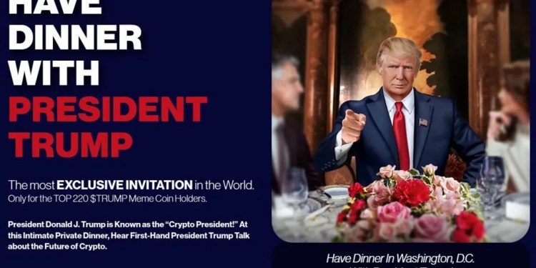 trump coin dinner