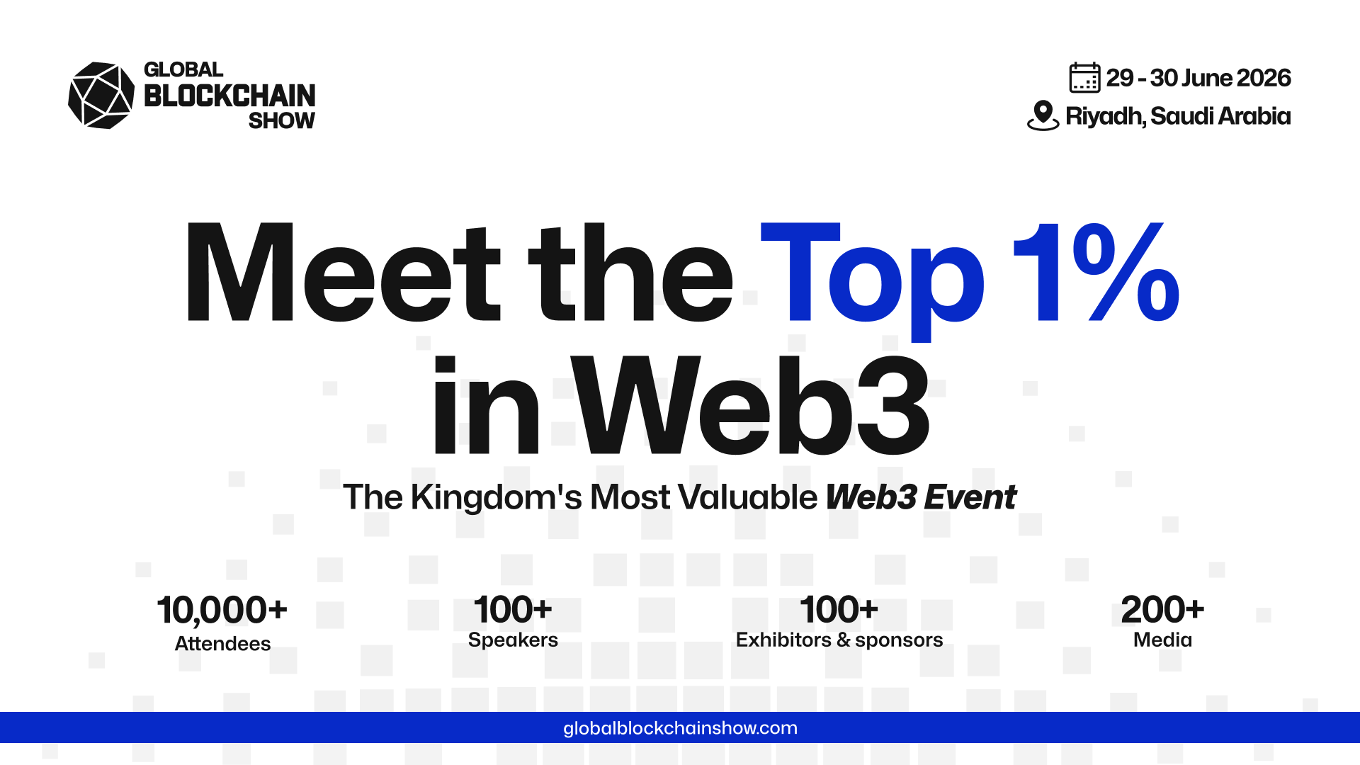 Global Tech Leaders Unite to Shape the Future of Blockchain and Web3  Innovation Following the successful event at Abu Dhabi, Riyadh is also  going to become the “Mecca of Blockchain” as the