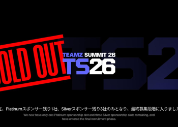 [TEAMZ Summit 2026] Title & Gold Sponsorships Sold Out. Only 1 Platinum Slot and 3 Silver Slots Remaining — Final Sponsor Recruitment Begins for Japan’s Largest Web3/AI Conference